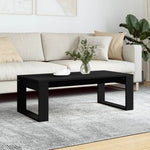 vidaXL VidaXL Coffee Table 102 x 50 x 35 cm Black Oak Engineered Wood Modern Sleek Living Room - Coffee Table