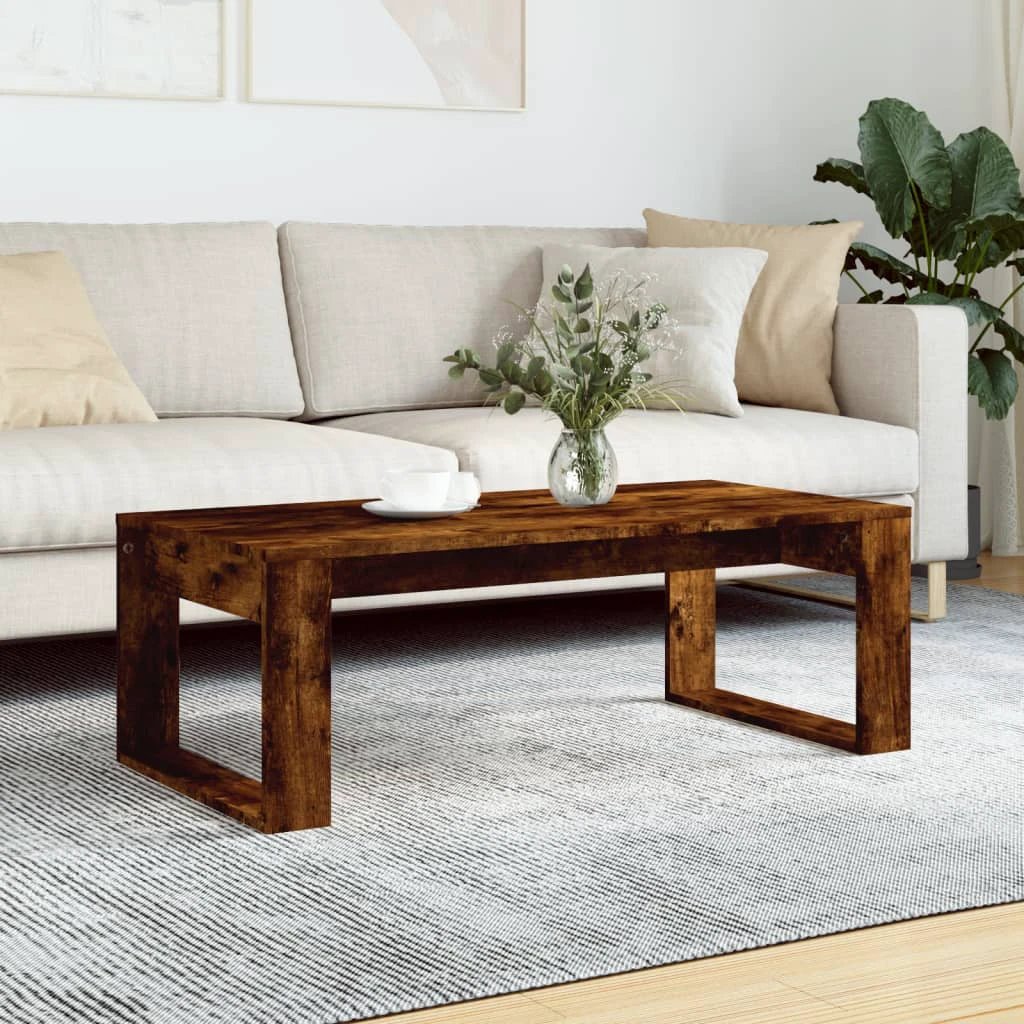 vidaXL VidaXL Coffee Table 102 x 50 x 35 cm Black Oak Engineered Wood Modern Sleek Living Room - Coffee Table