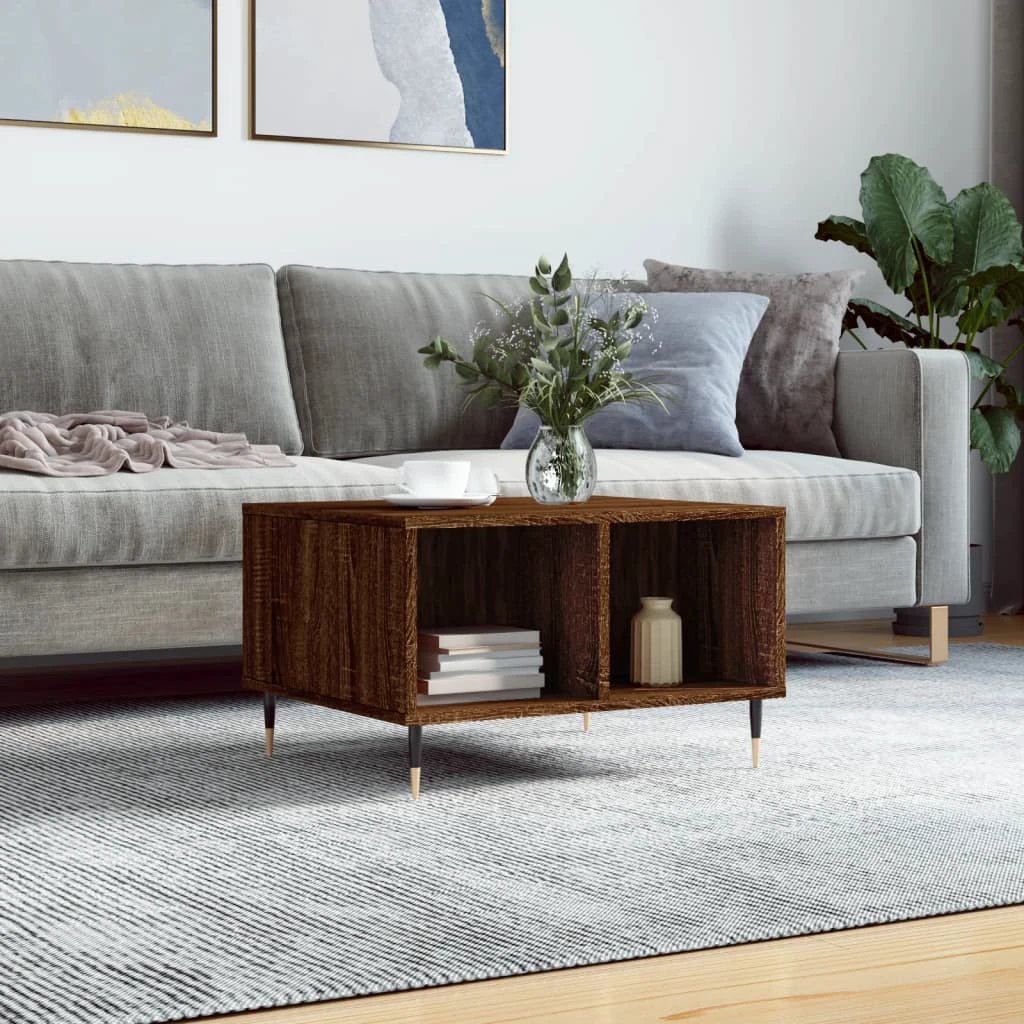 vidaXL VidaXL Coffee Table 60x50x36.5 cm Engineered Wood Moisture Resistant Living Room Accent - Coffee Table