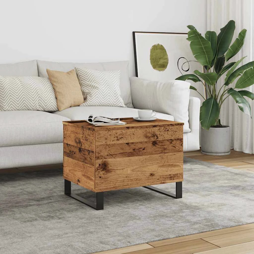VidaXL Coffee Table 60cm By 44.5cm By 45cm Black Oak Finish For Modern Living Room by vidaXL
