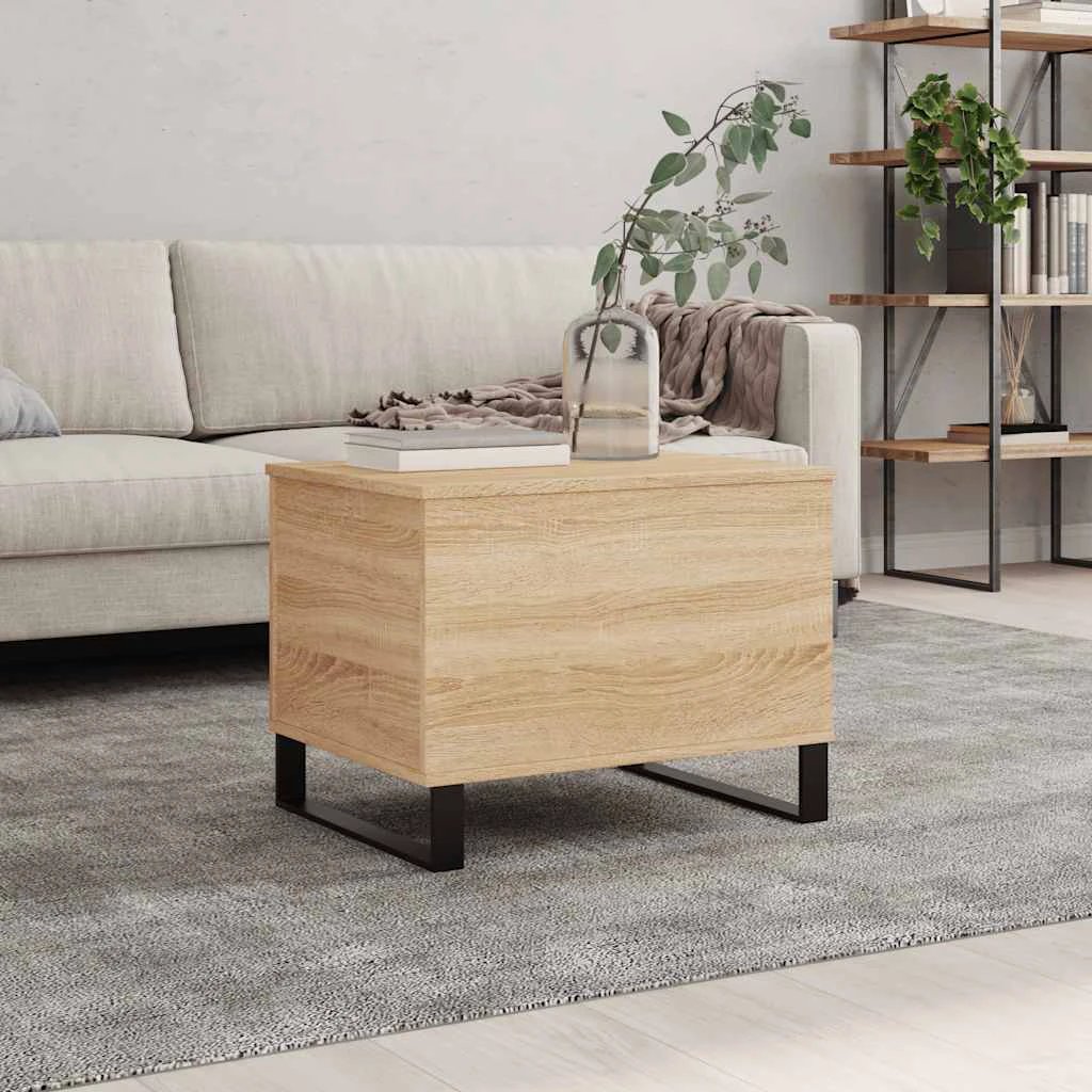 VidaXL Coffee Table 60cm By 44.5cm By 45cm Black Oak Finish For Modern Living Room by vidaXL