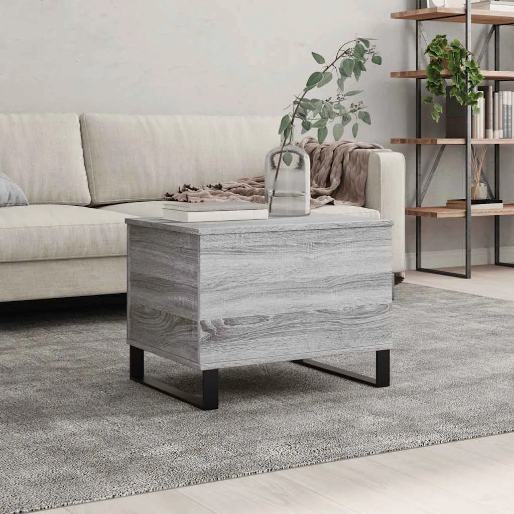 VidaXL Coffee Table 60cm By 44.5cm By 45cm Black Oak Finish For Modern Living Room by vidaXL