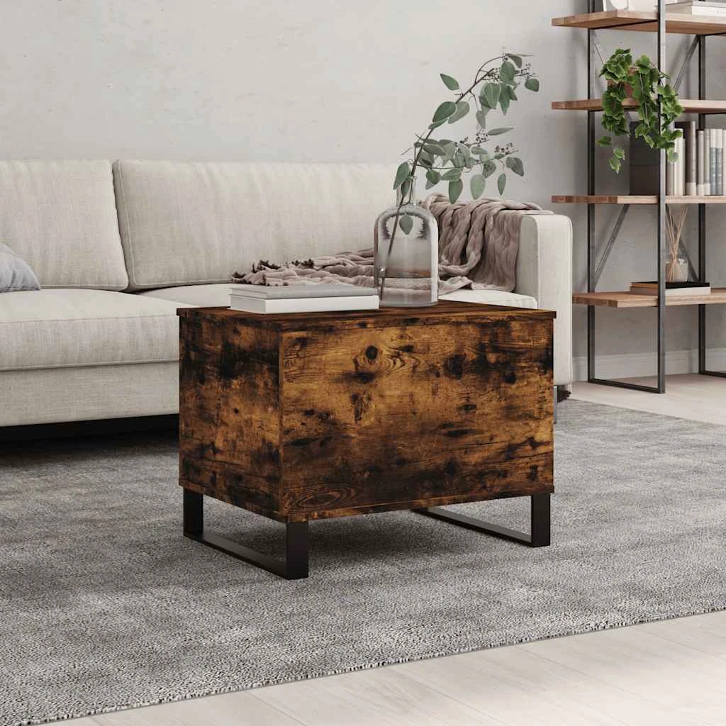 VidaXL Coffee Table 60cm By 44.5cm By 45cm Black Oak Finish For Modern Living Room by vidaXL
