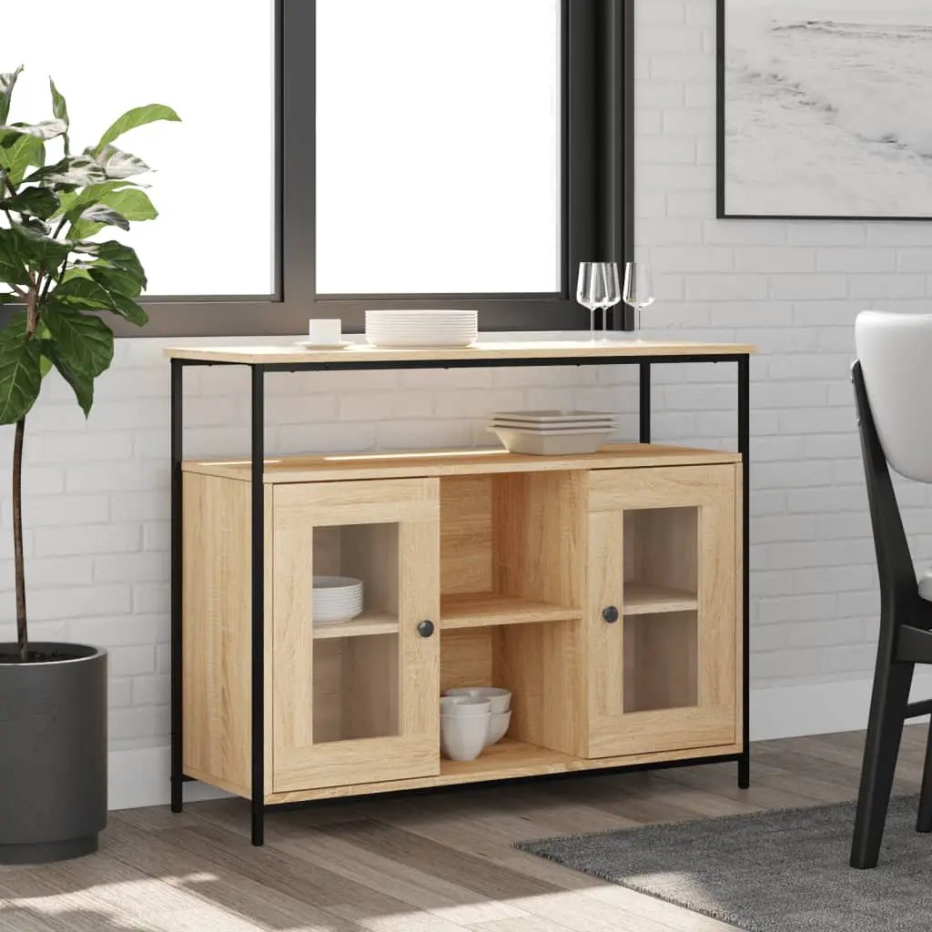 vidaXL vidaXL Sideboard Sonoma Oak 100x35x80 cm Engineered Wood - Sideboard