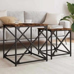 VidaXL Nesting Tables 2-Piece Space-Saver Compact by vidaXL