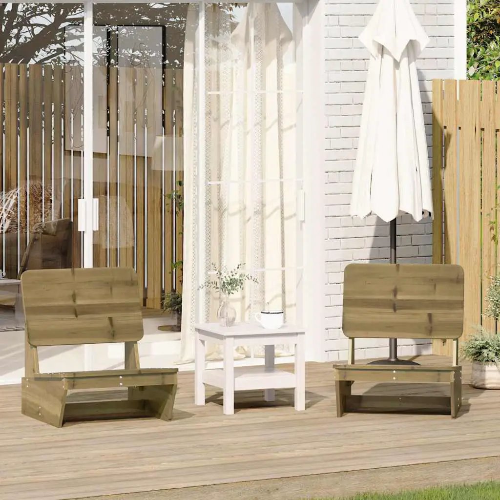 vidaXL vidaXL Garden Chair 60x64x70.5 cm Solid Wood Pine - Garden Chairs