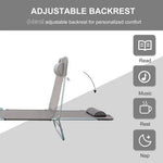 Adjustable Garden Lounger Recliner Chair with Folding Design for Outdoor Relaxation and Sunbathing by Outsunny