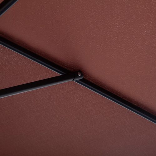 Stylish Outsunny 2.7M Patio Tilt Umbrella with Aluminium Frame and Crank offers ideal outdoor sun protection.