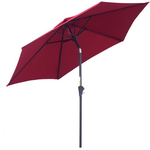 Stylish Outsunny 2.7M Patio Tilt Umbrella with Aluminium Frame and Crank offers ideal outdoor sun protection.