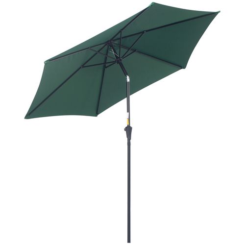 Stylish Outsunny 2.7M Patio Tilt Umbrella with Aluminium Frame and Crank offers perfect outdoor sun protection.