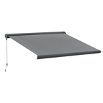 Outsunny Electric Awning 6 Ft Wide Remote Control Outdoor Shade for Doorways and Windows by Outsunny