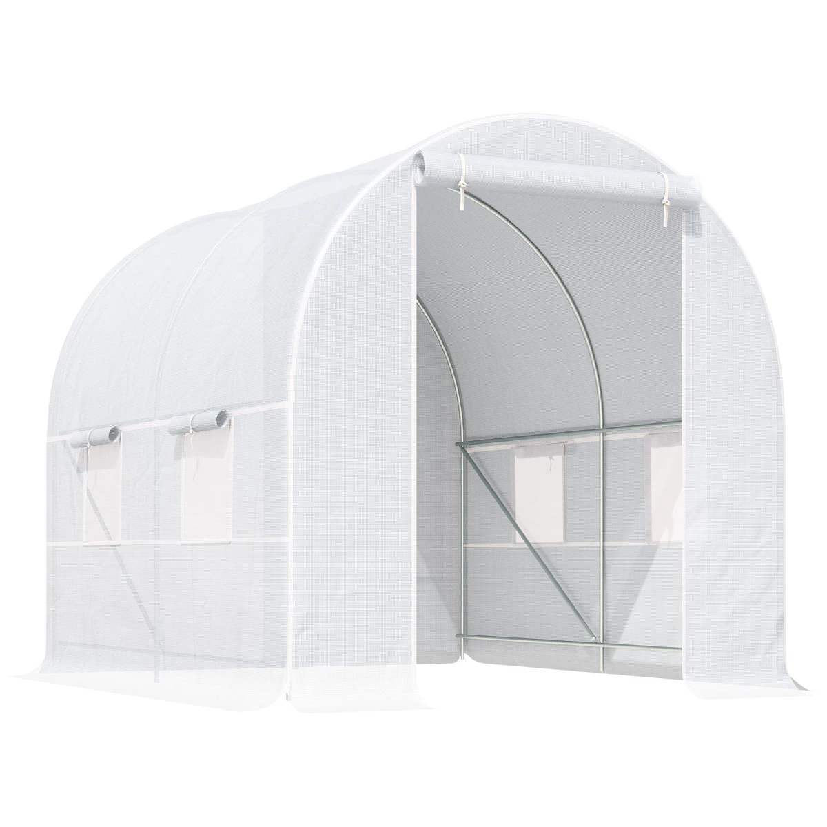 Outsunny Walkin Greenhouse 2.5x2x2m Galvanized by Outsunny