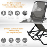 Sun Lounger Relaxer Recliner 5-Position Adjustable Backrest Lightweight Frame by Outsunny