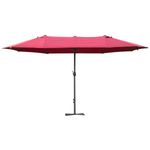 Outsunny 4.6m Garden Parasol Double-Sided Sun Umbrella Market Shelter Canopy - Parasol