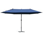 Outsunny 4.6m Garden Parasol Double-Sided Sun Umbrella Market Shelter Canopy - Parasol