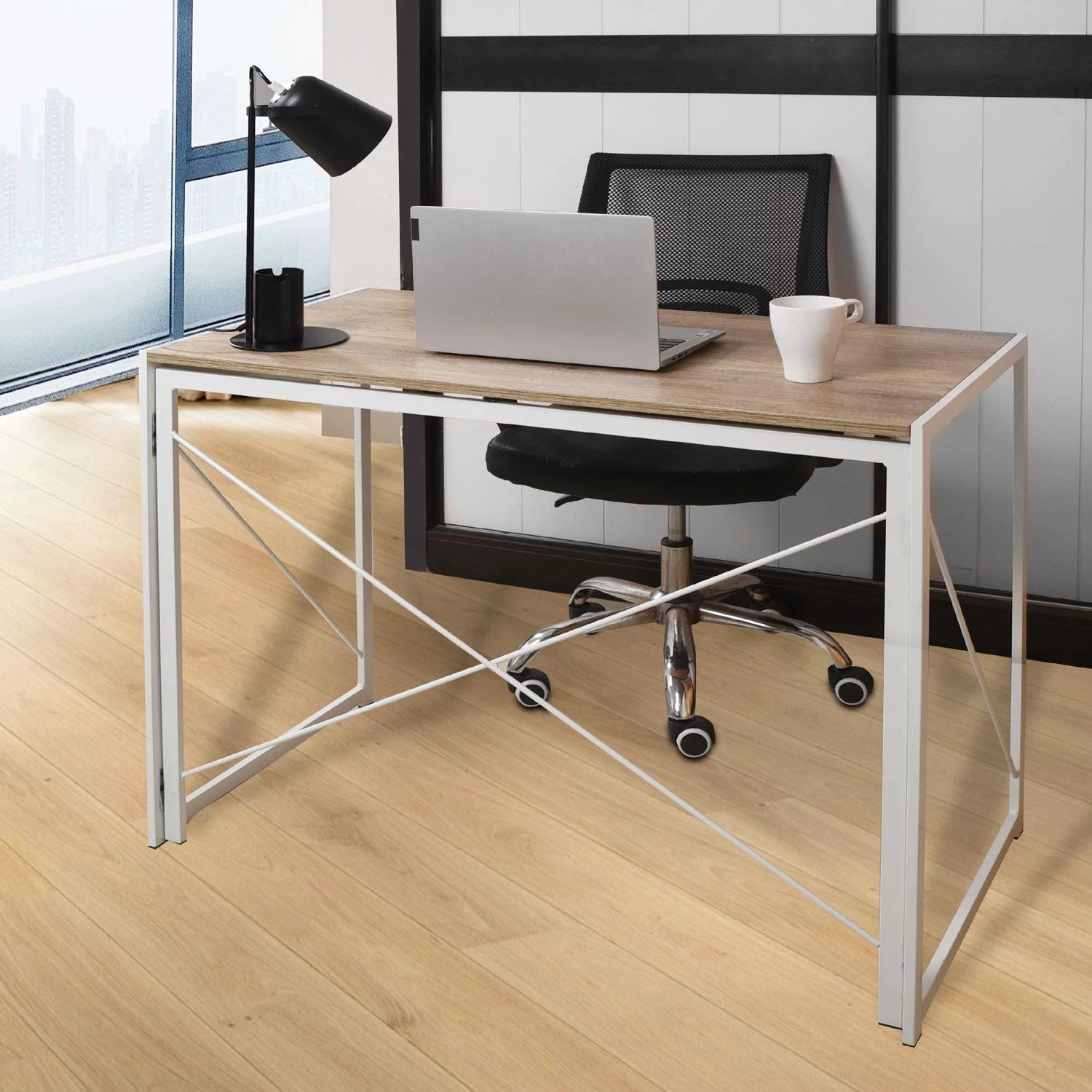 Industrial Desk Compact Folding Home Office by Unbranded