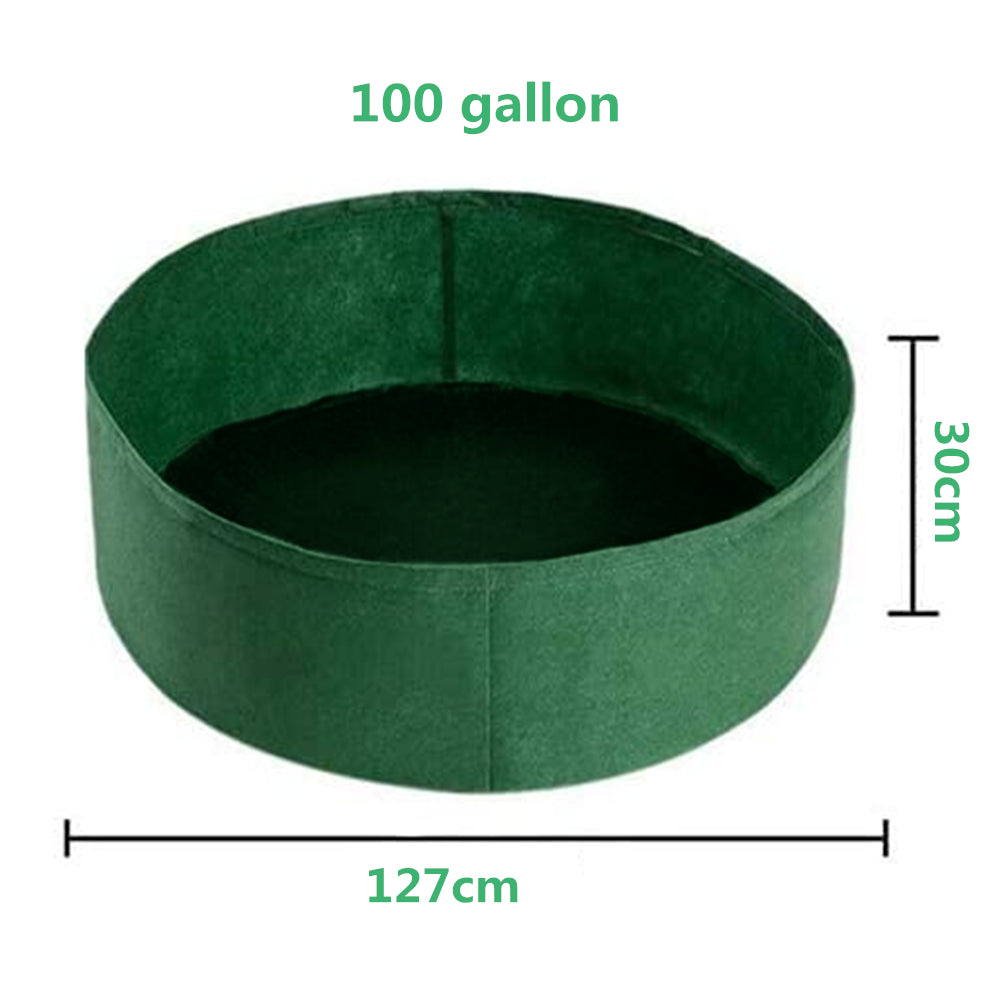 Durable Grow Bags 70cm dia 30cm high, breathable fabric pots for herbs, flowers and vegetables.