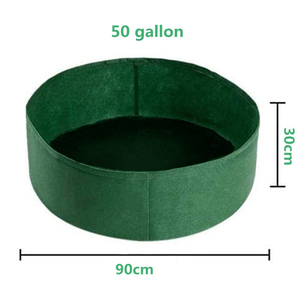 Home Symphony Durable Grow Bags, 70cm diameter x 30cm high, breathable and portable for herbs, flowers and vegetables.