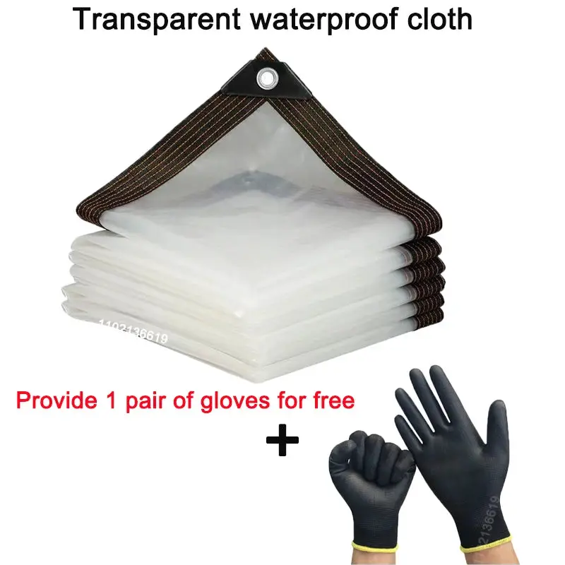 NONE GFDYML Transparent PE Tarpaulin Rainproof Garden Canopy Awning Cover - Cover