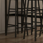 HOMCOM 5 Piece Bar Set, Industrial Kitchen and Chair Set Rustic Brown - Home Symphony