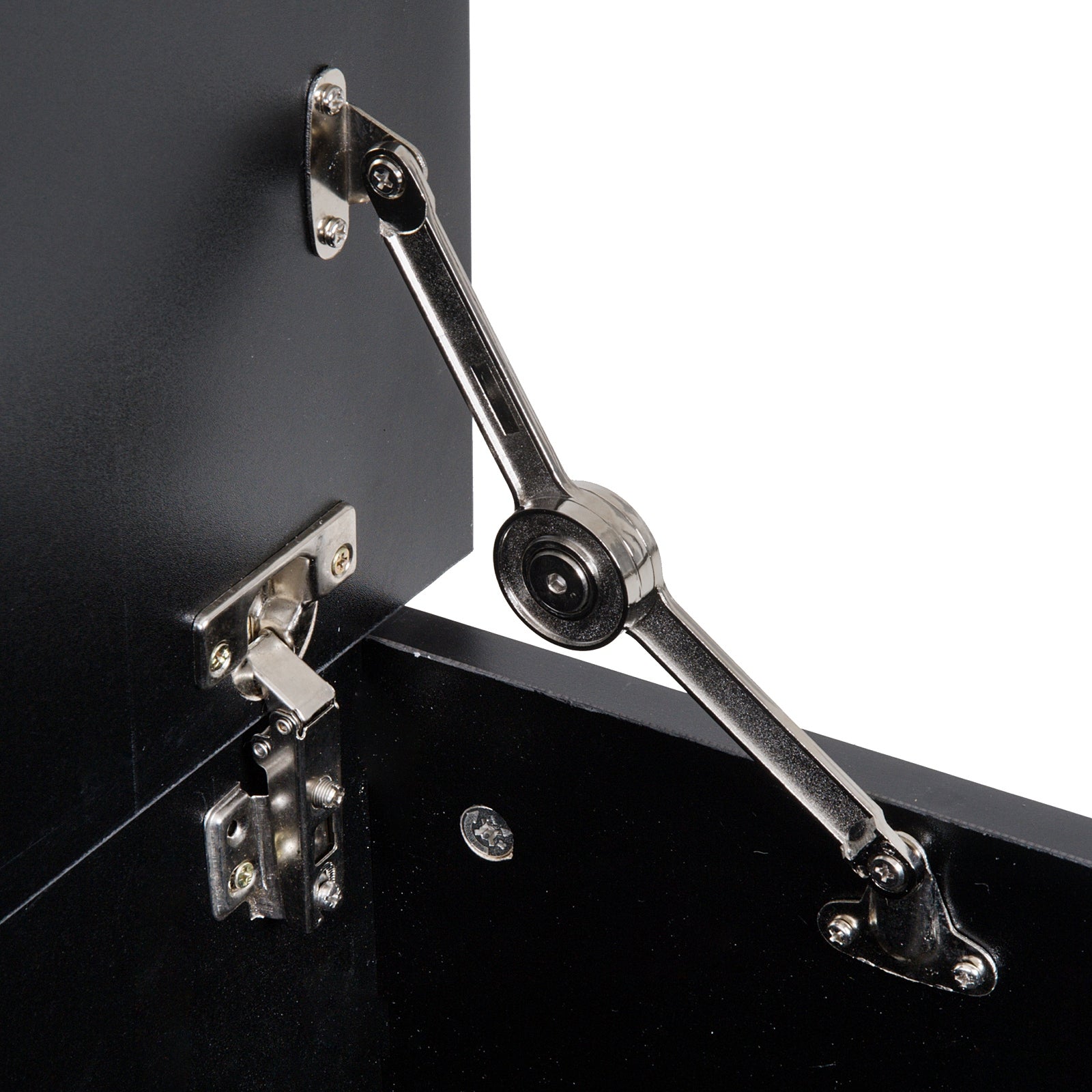 HOMCOM Ottoman Storage Box 100Lx40Wx40H With Lid Sturdy Chipboard Black For Living Room - Homcom - Home Symphony