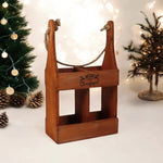 MSL 39CM WOODEN 2 BOTTLE WINE HOLDER - Wine Rack