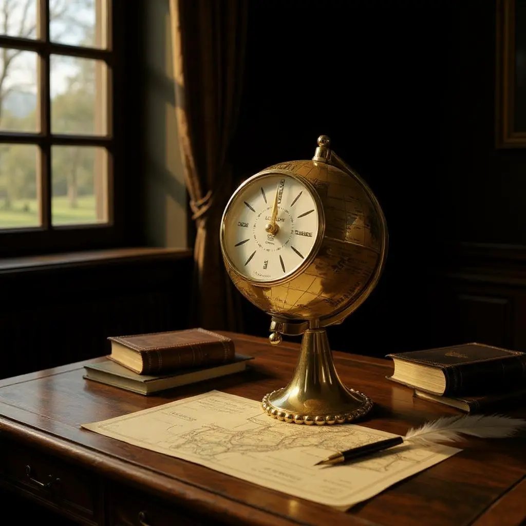 MSL TABLE CLOCK GLOBE DESIGN - Clock