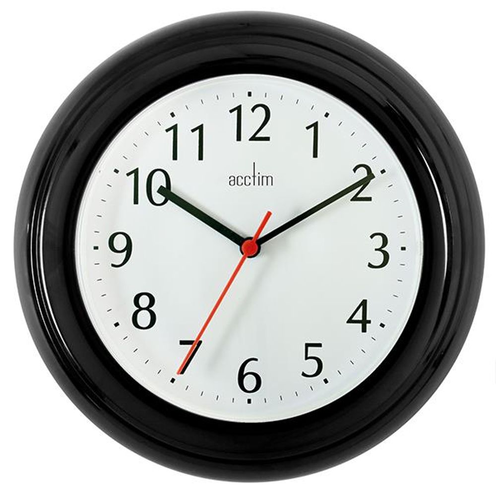 Wycombe Black Kitchen Wall Clock 21413 - Clock from Acctim