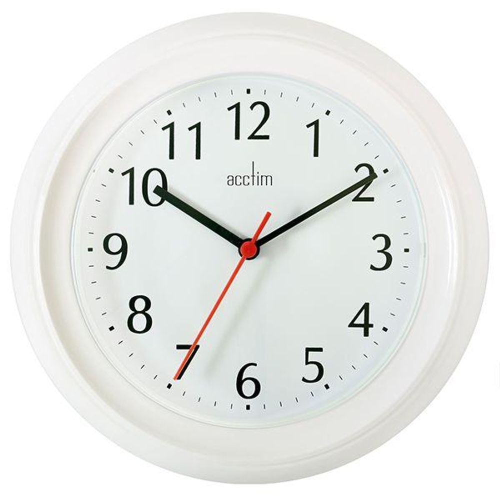 Wycombe White Kitchen Wall Clock 21412 - Clock from Acctim
