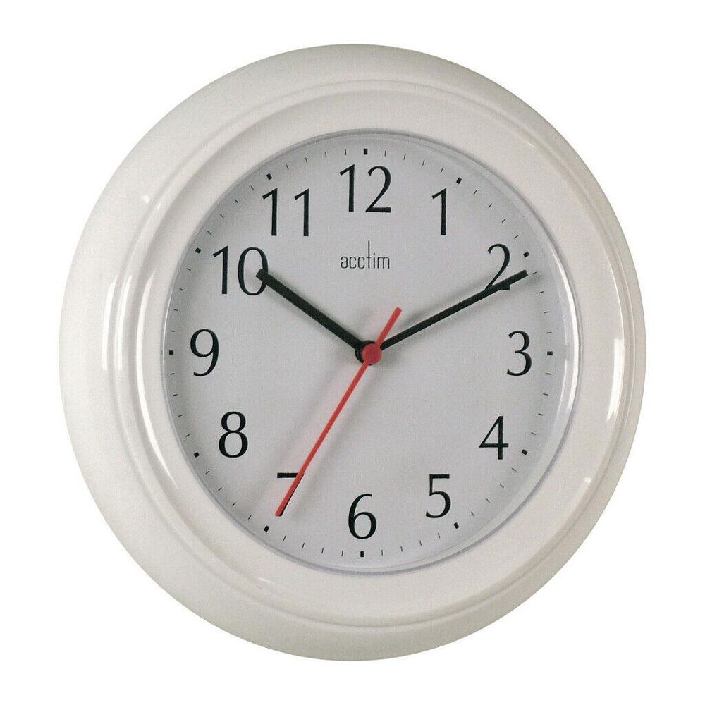 Wycombe White Kitchen Wall Clock 21412 - Clock from Acctim