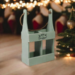 MSL 39CM RUSTIC GREEN 2 BOTTLE WINE HOLDER - Wine Rack