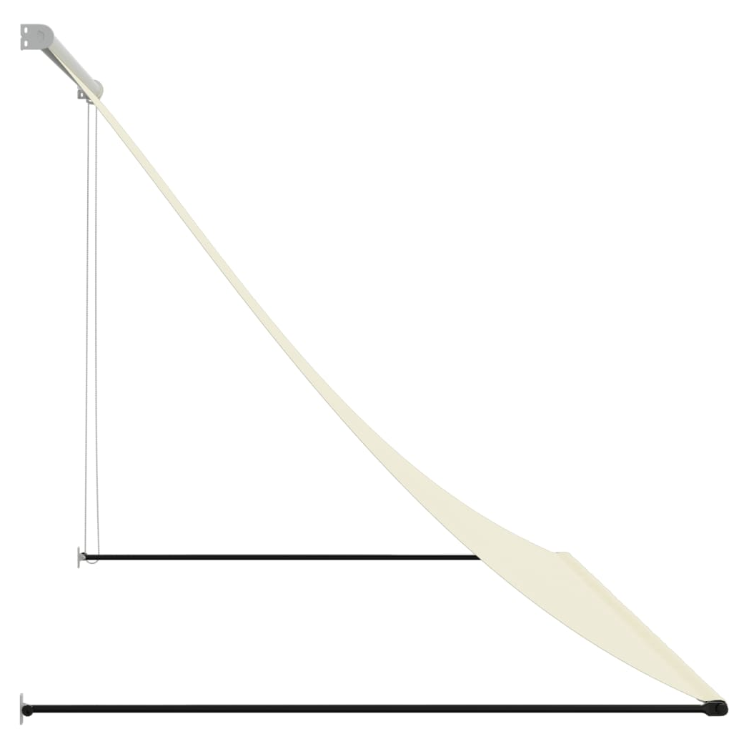 vidaXL Retractable Awning 250x150 cm Cream Fabric and Steel Frame for Outdoor Patio - vidaXL - Home Symphony