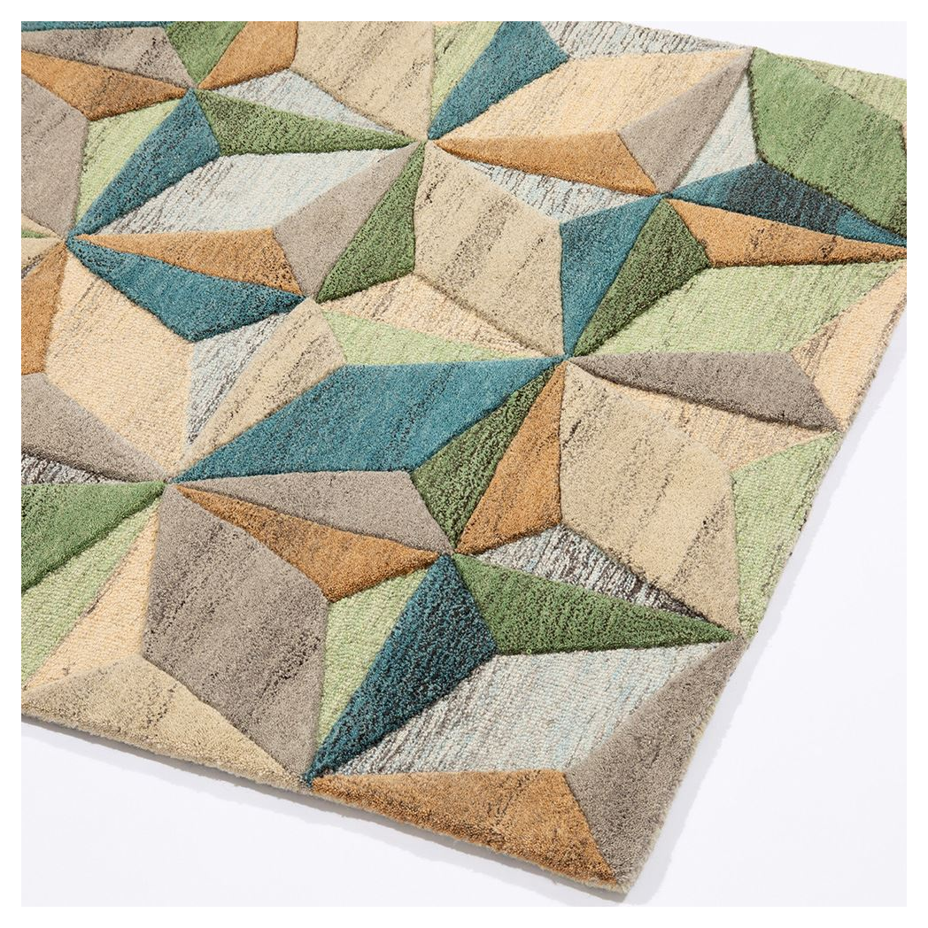 Esselle Home Lilianna Embossed Geo Wool 120x170cm Rug - Rug