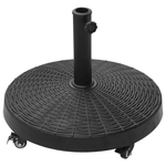 Outsunny Resin Patio Umbrella Base Parasol Stand Weight Deck Holder w/ Wheels Outdoor - Parasol