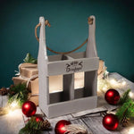 MSL 39CM RUSTIC GREY 2 BOTTLE WINE HOLDER - Wine Rack