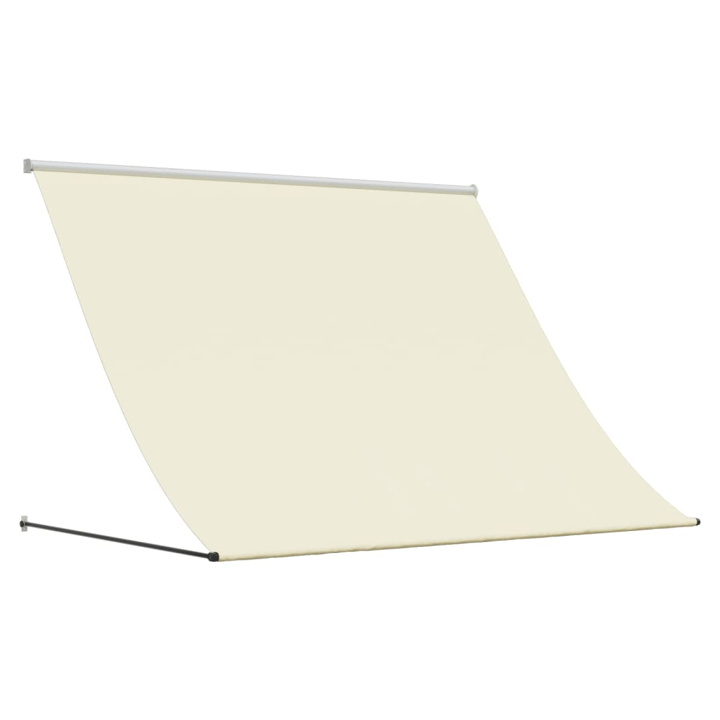 vidaXL Retractable Awning 250x150 cm Cream Fabric and Steel Frame for Outdoor Patio - vidaXL - Home Symphony