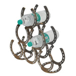 MSL 40CM ANTIQUE BRASS 6 BOTTLE WINE RACK - Wine Rack