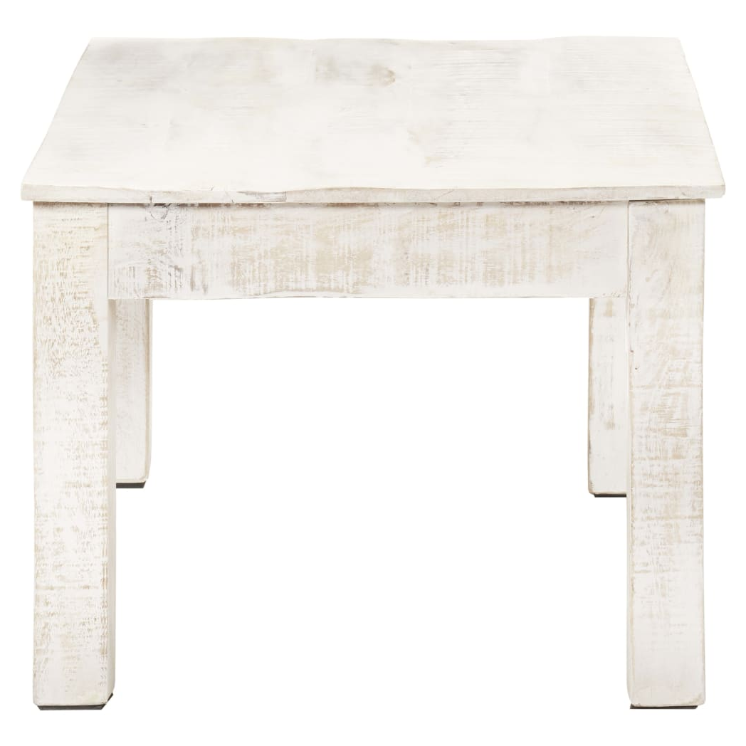 VidaXL Coffee Table 110x60x45 Cm Whitewashed Solid Mango Wood For Living Room Decor - vidaXL - Home Symphony