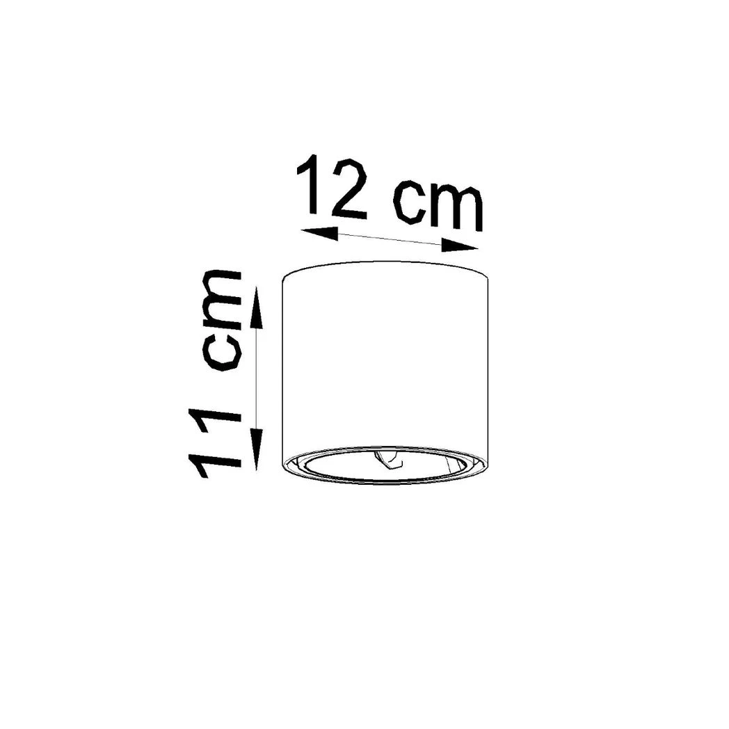 Tiube Aluminium Ceiling Light 12x12x11cm GU10 Modern Minimalist For Living Rooms by Sollux Lighting