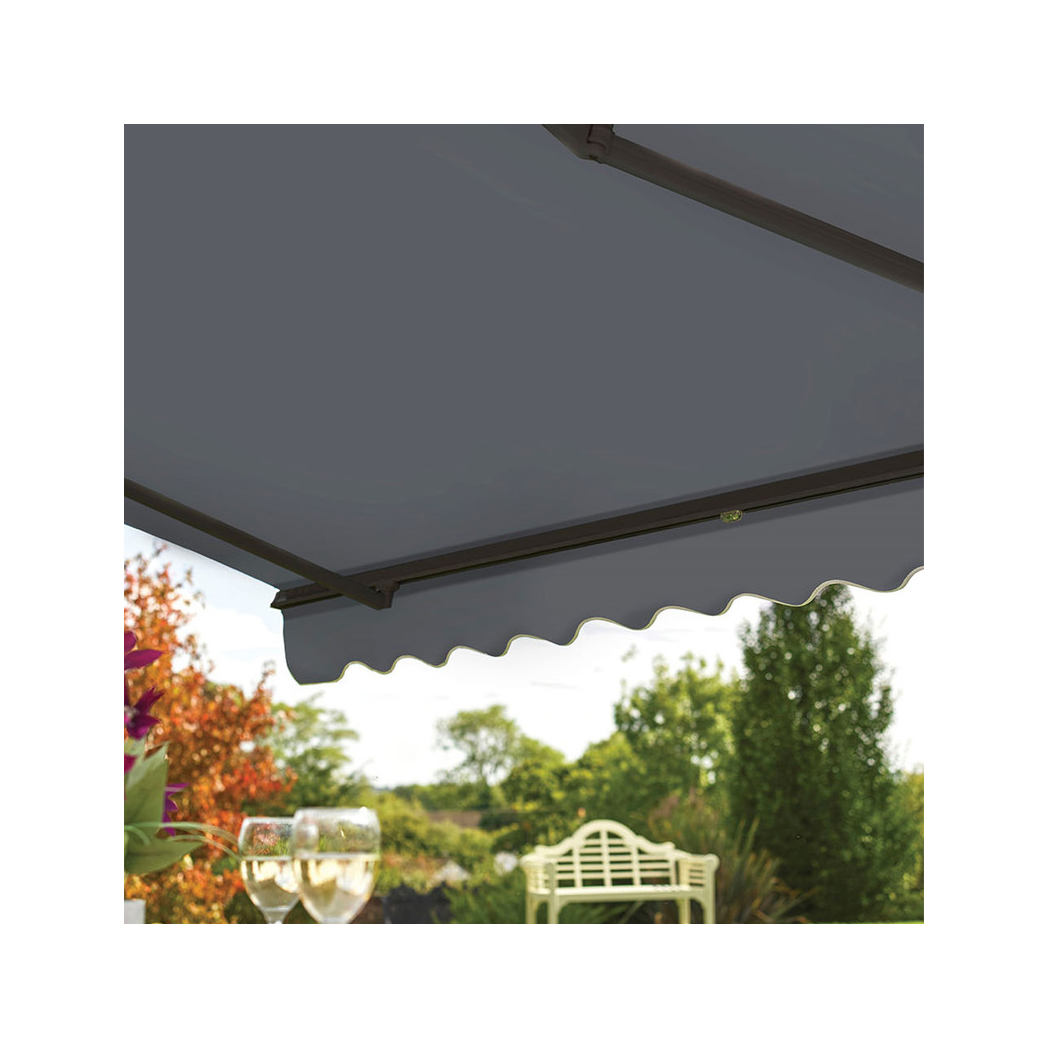 Greenhurst Awning 2.5m Easy Fit Charcoal Garden - Greenhurst - Home Symphony
