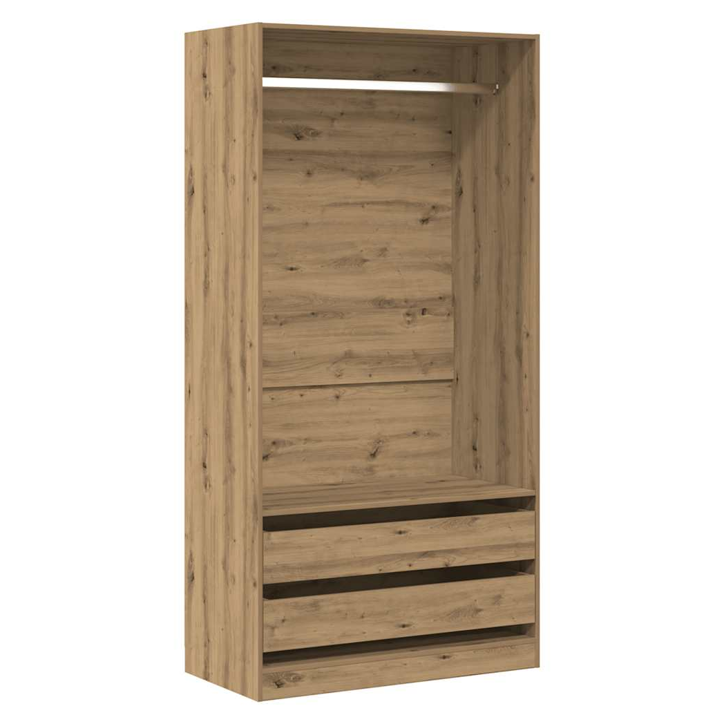 VidaXL Artisan Oak Wardrobe 100x50x200 Cm Engineered Wood - vidaXL - Home Symphony