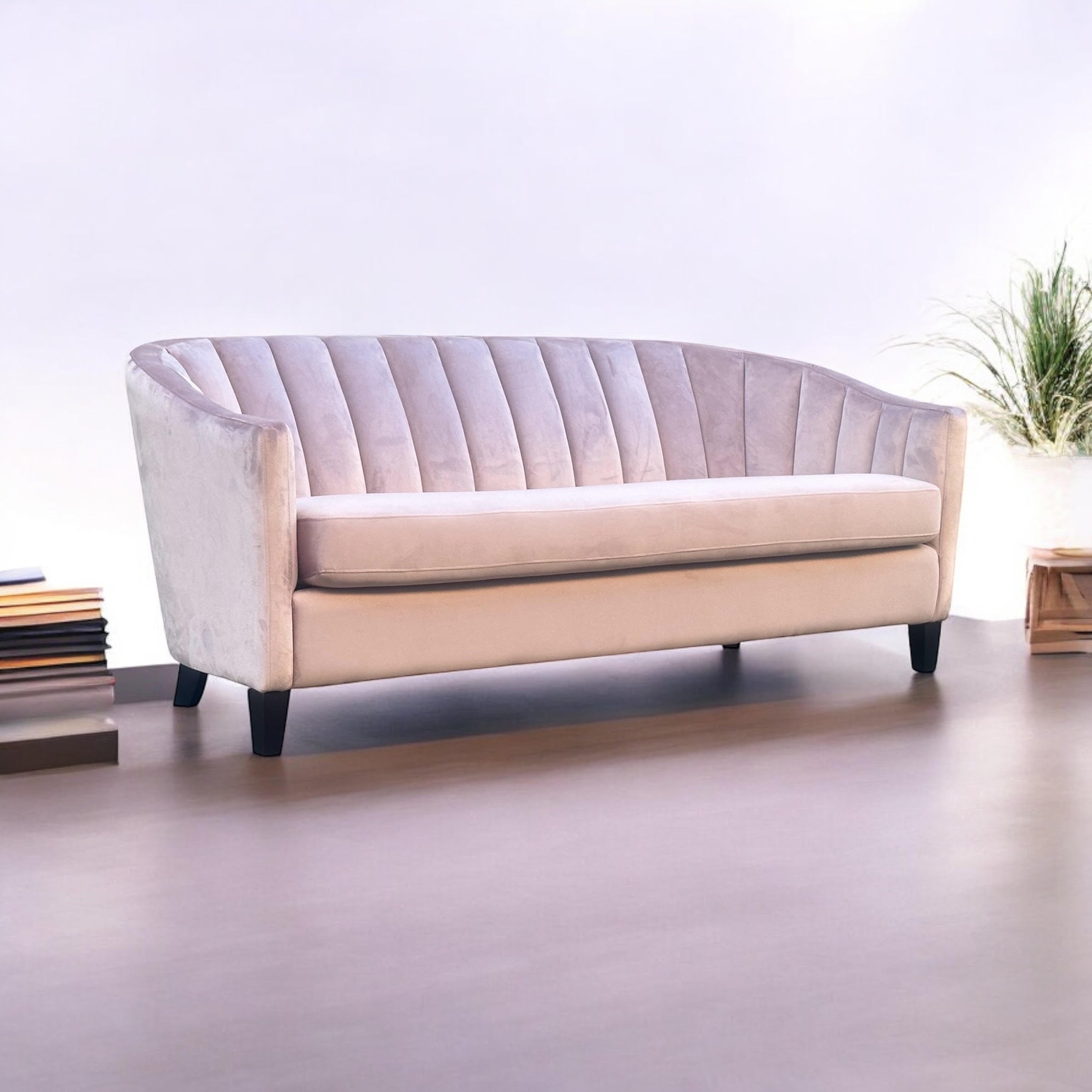 Lux Sofa 189cm Velvet Upholstery Living Room Decor - MSL - Home Symphony