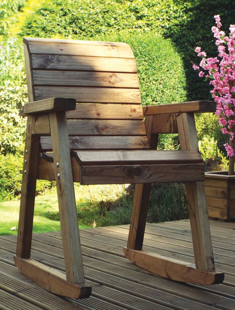 Garden Chair Rocker Boxed - FSC Wood - Garden Chairs from Charles Taylor Trading