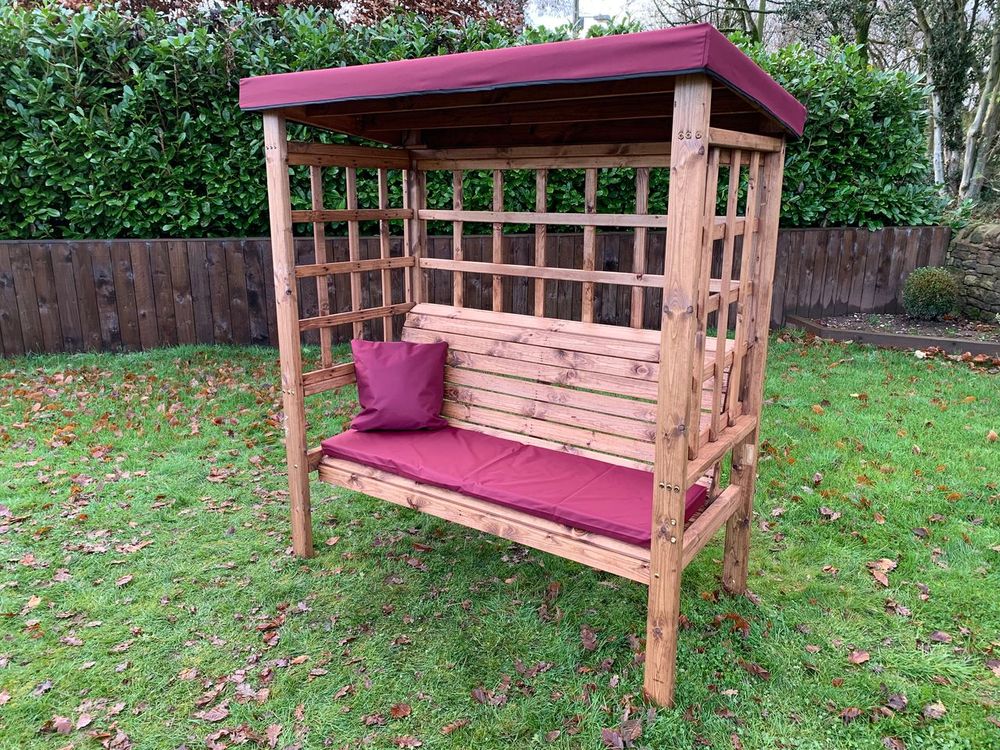Bramham Three Seat Garden Arbour Green - Garden Chairs from Charles Taylor Trading