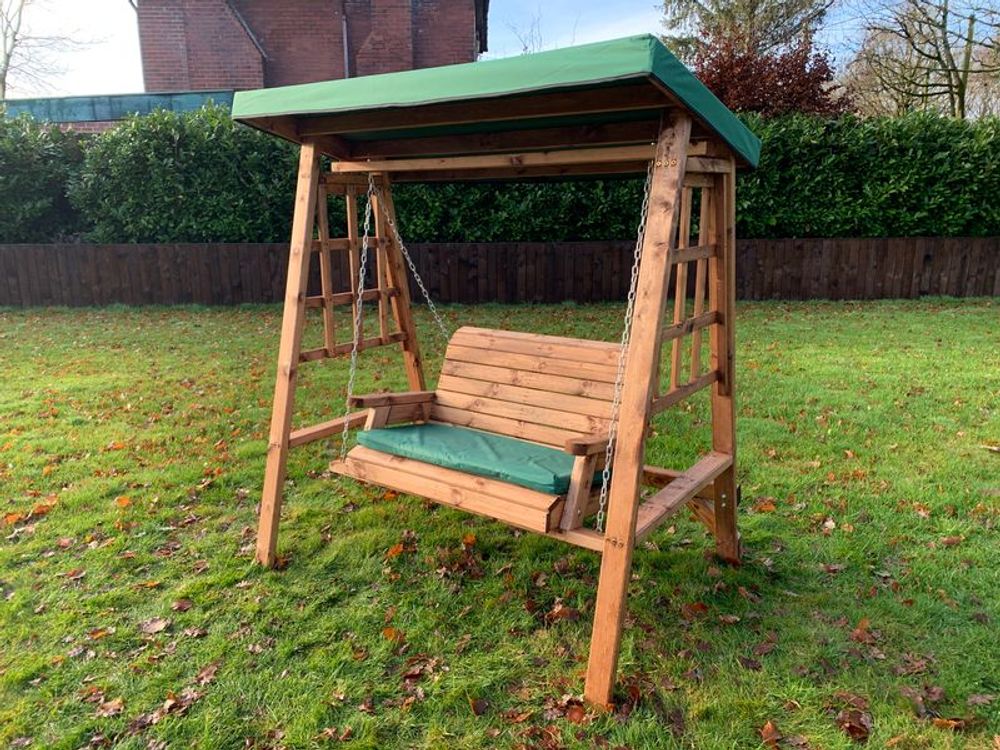 Dorset Two Seater Garden Swing Green - Garden Chairs from Charles Taylor Trading