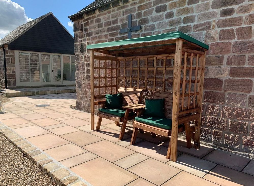 Grand Henley Twin Seat Arbour Green - Garden Chairs from Charles Taylor Trading