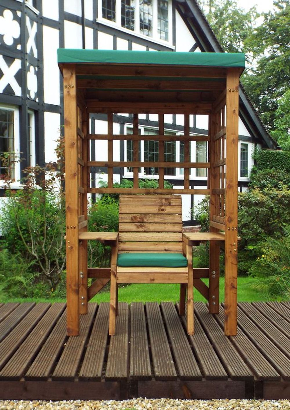 Wentworth Single Garden Arbour Green - Garden Chairs from Charles Taylor Trading
