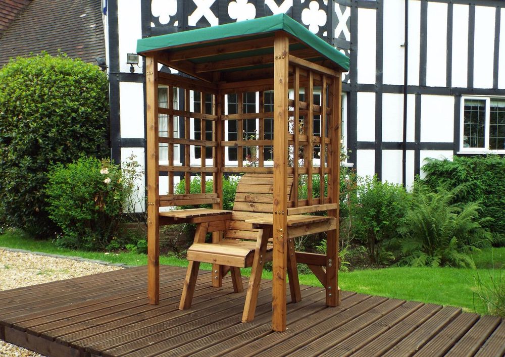 Wentworth Single Garden Arbour Green - Garden Chairs from Charles Taylor Trading