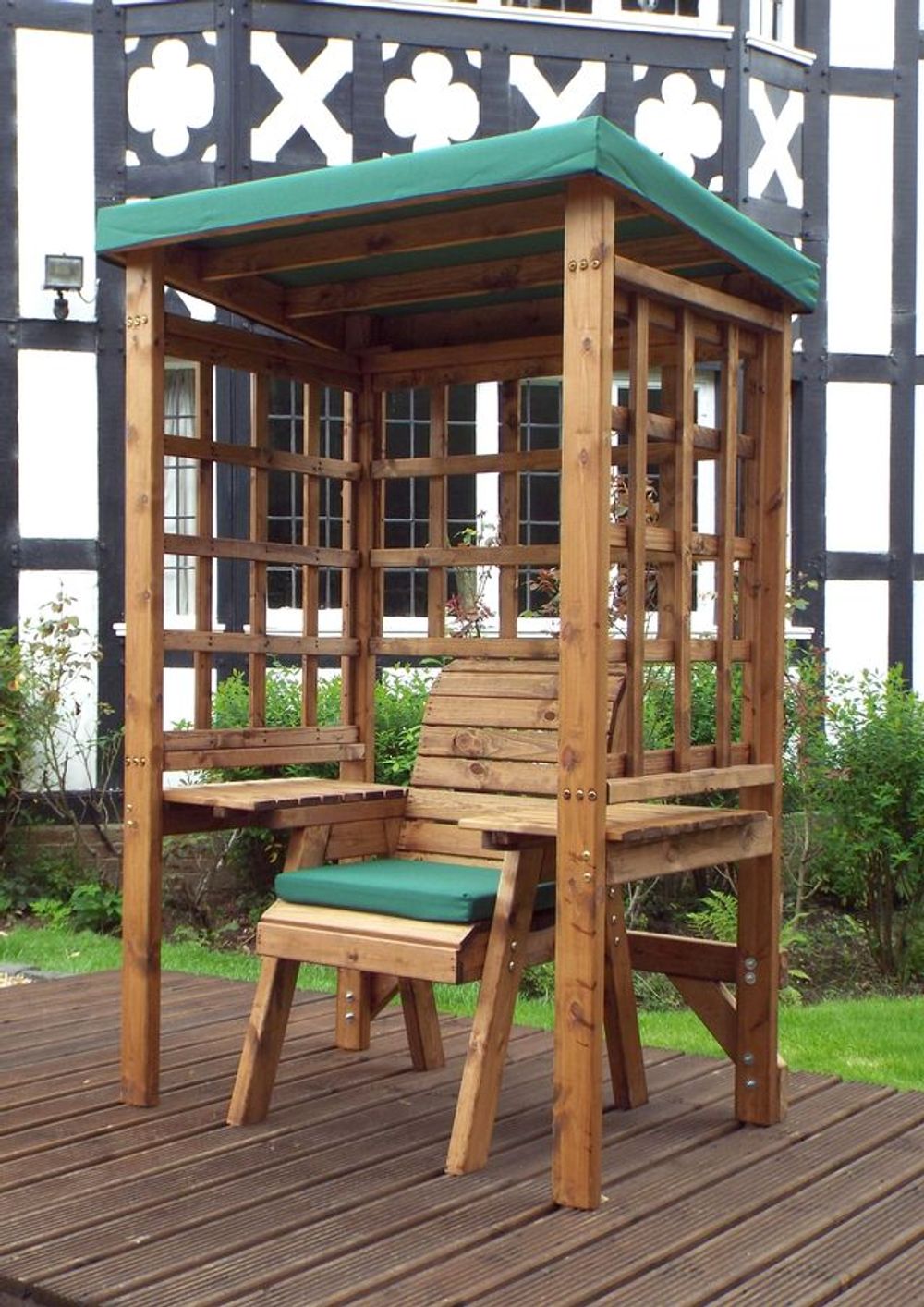 Wentworth Single Garden Arbour Green - Garden Chairs from Charles Taylor Trading
