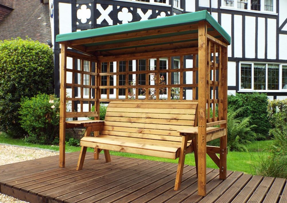 Wentworth Three Seater Garden Abour Green - Garden Chairs from Charles Taylor Trading